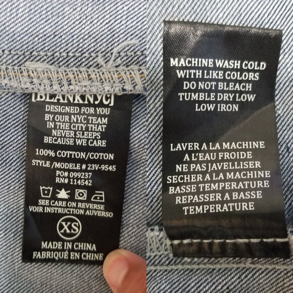 BLANK NYC Blue Denim Jacket In Diet Pill XS - Picture 14 of 16